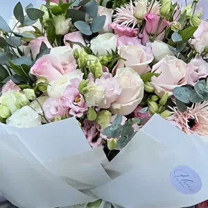 Art Bouquet rosa weiss ballons 2