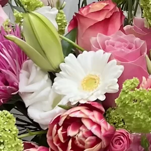 Art Bouquet rosa-weiss-gruen-wild