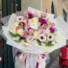 Art Bouquet "Rosa Weiß Violett" - Ein kunstvolles Blumenensemble in zauberhaften Farben 1 Art Bouquet rosa-weiss-violett