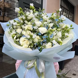 Art Bouquet weiss blau 3