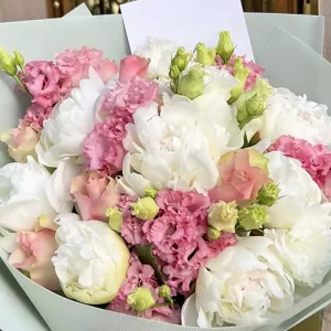 Art Bouquet rosa weiss