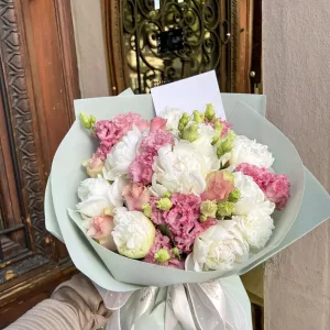 Art Bouquet rosa weiss