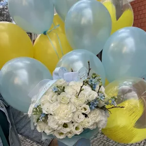 Flower Boxes blau gelb